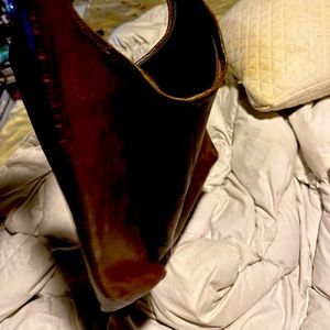 West Africa beautifully made leather tote bag. Mini minimally used. 1 of kind